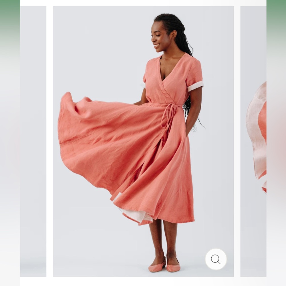 Son De Flor Linen Wrap Dress
